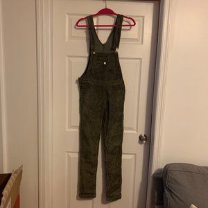 Olive Green Corduroy Overalls